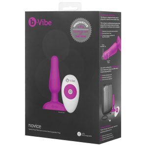 B-Vibe Vibrating Remote Control Novice Plug - Fuchsia